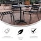 Flash Furniture Lila 27.5in Black Square Aluminum Indoor-Outdoor Table Set with 4 Black Slat Back Chairs TLH-ALUM-28SQ-017BK4-GG - alternate 3